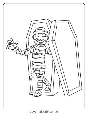 Halloween boyama sayfası – el becerilerini geliştirir, boyama çalışması