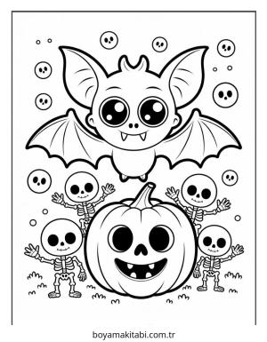 Halloween boyama sayfası – eğlenceli etkinlik, el becerilerini geliştirir