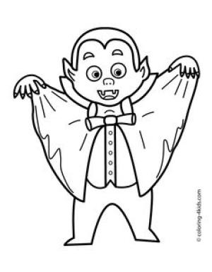 Halloween boyama sayfası,  coloring page, Baby Vampire, 