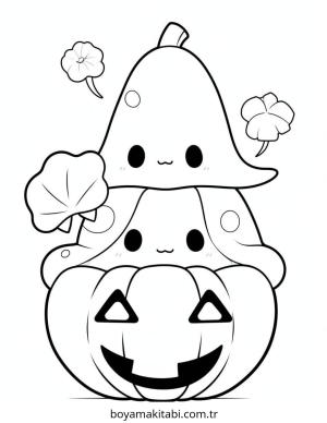 Halloween boyama sayfası – kolay boyama, eğitici aktivite