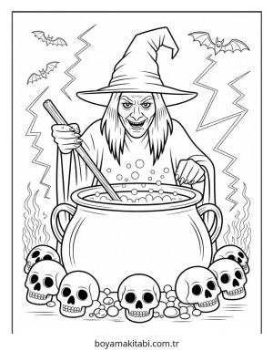 Halloween boyama sayfası – eğitici aktivite, yaratıcılık