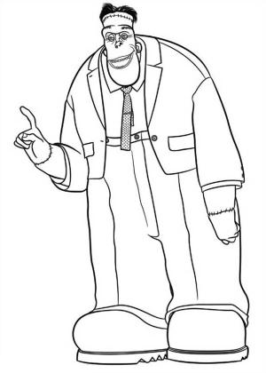 Halloween boyama sayfası,  coloring page, Canavar Frankenstein, 