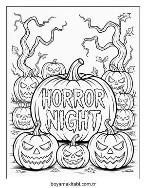 Halloween boyama sayfası – boyama çalışması, yaratıcılığı geliştirir