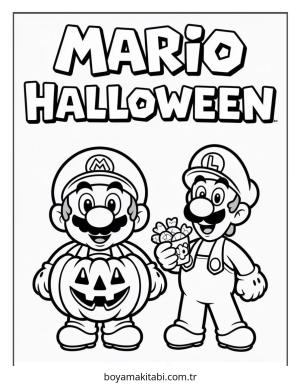 Halloween boyama sayfası – keyifli zaman, renkli çizimler