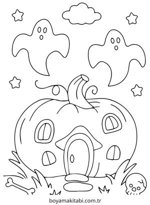 Halloween boyama sayfası – okul öncesi, evde etkinlik