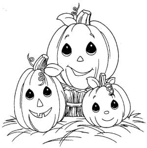 Halloween boyama sayfası,  coloring page, Sevimli Balkabağı, 