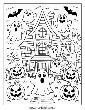 Halloween boyama sayfası – eğitici aktivite, yaratıcılık