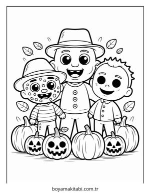 Halloween boyama sayfası – evde etkinlik, ücretsiz yazdır