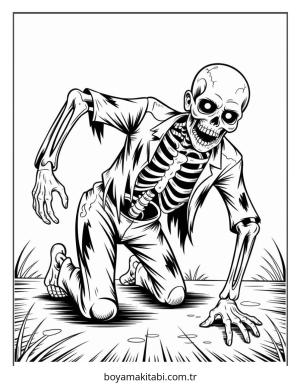 Halloween boyama sayfası – kolay boyama, eğitici aktivite