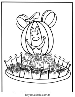 Halloween boyama sayfası – sevimli karakter, sanatsal çalışma