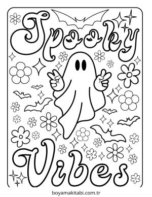 Halloween boyama sayfası – keyifli zaman, renkli çizimler