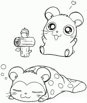 Hamster boyama sayfası,  coloring page, Hamster Uyku, 