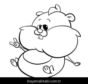 Hamster boyama sayfası – yaratıcılığı geliştirir, keyifli zaman