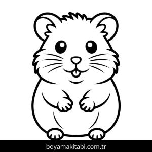 Hamster boyama sayfası – yaratıcılığı geliştirir, keyifli zaman