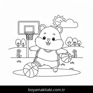 Hamster boyama sayfası – okul öncesi, evde etkinlik