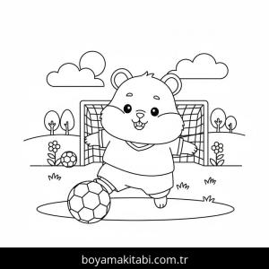 Hamster boyama sayfası – çocuklar için, çizgi film temalı
