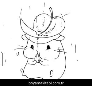 Hamster boyama sayfası – yaratıcılık, eğlenceli etkinlik