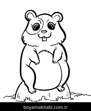 Hamster boyama sayfası – ücretsiz yazdır, boyama etkinliği