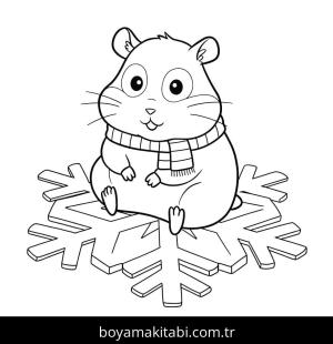 Hamster boyama sayfası – evde etkinlik, ücretsiz yazdır