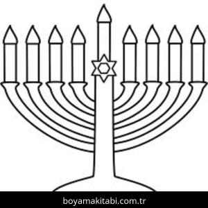 Hanuka boyama sayfası – çocuklar için, çizgi film temalı