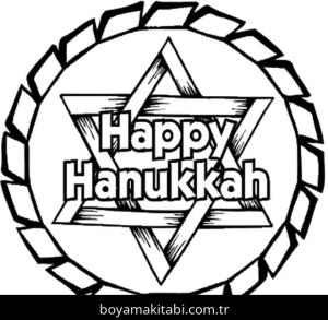 Hanuka boyama sayfası – yaratıcılık, eğlenceli etkinlik