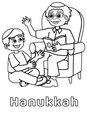 Hanuka boyama sayfası,  coloring page, Hanuka Resmi Güzel, 