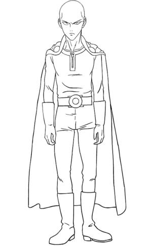 Saitama boyama sayfası,  coloring page, Büyük Saitama, 