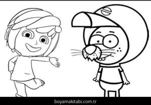 Hapsuu boyama sayfası – sanatsal çalışma, çocuklar için