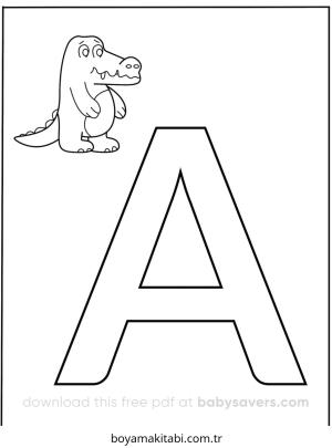 Harfler boyama sayfası – boyama etkinliği, çocuk aktivitesi