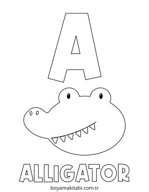 Harfler boyama sayfası – okul öncesi, evde etkinlik