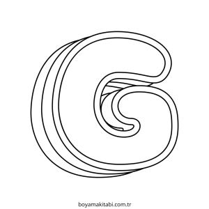 Harfler boyama sayfası – çocuk aktivitesi, PDF indir