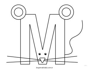 Harfler boyama sayfası – çocuk aktivitesi, PDF indir
