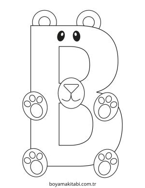 Harfler boyama sayfası – renkli çizimler, okul öncesi