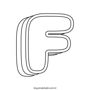 Harfler boyama sayfası – PDF indir, sevimli karakter