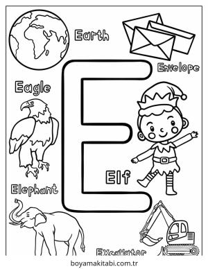 Harfler boyama sayfası – evde etkinlik, ücretsiz yazdır