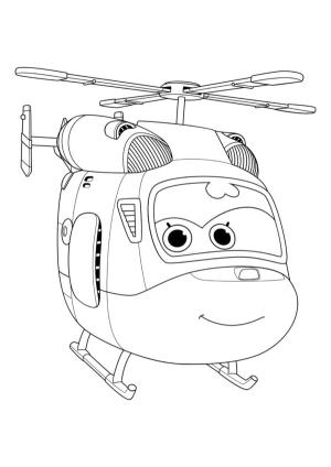 Harika Kanatlar boyama sayfası,  coloring page, Pembe ve beyaz helikopter – kurtarma., 