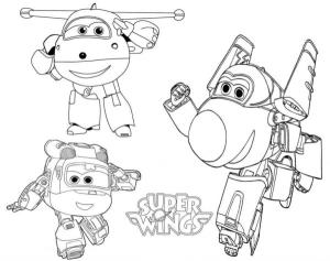 Harika Kanatlar boyama sayfası,  coloring page, Super Wings Ekibi her zaman yardıma hazır!, 