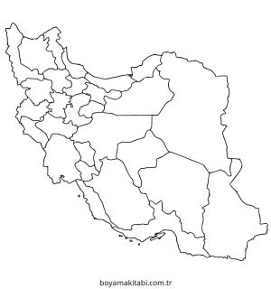 Harita boyama sayfası – çocuklar için, çizgi film temalı