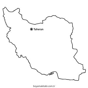 Harita boyama sayfası – kolay boyama, eğitici aktivite