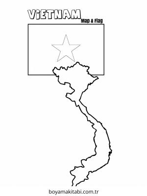 Harita boyama sayfası – evde etkinlik, ücretsiz yazdır