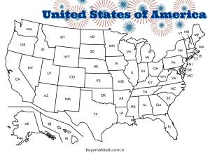 Harita boyama sayfası – PDF indir, sevimli karakter