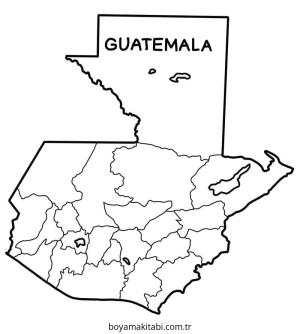 Harita boyama sayfası – keyifli zaman, renkli çizimler