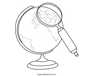 Harita boyama sayfası – basit çizim, kolay boyama
