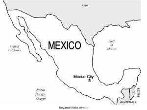 Harita boyama sayfası – çocuk aktivitesi, PDF indir