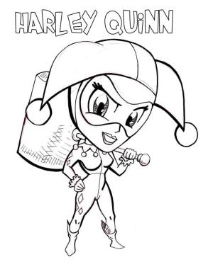 Harley Quinn boyama sayfası,  coloring page, Küçük Harley Quinn, 