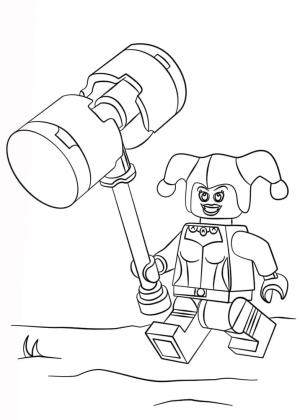 Harley Quinn boyama sayfası,  coloring page, Harley Quinn Lego Ücretsiz, 