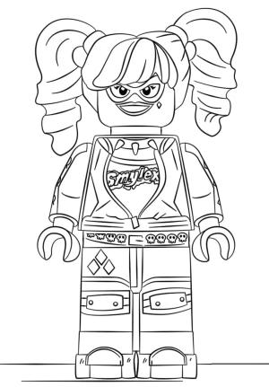 Harley Quinn boyama sayfası,  coloring page, Komik Lego Harley Quinn, 