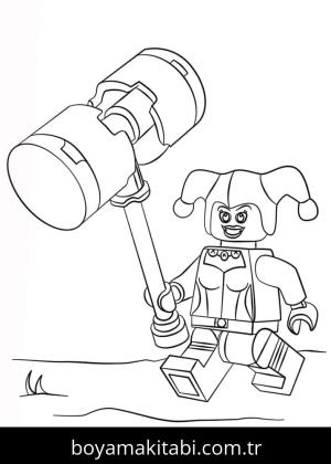 Harley Quinn boyama sayfası – ücretsiz yazdır, boyama etkinliği