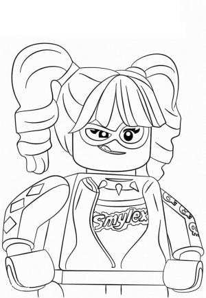 Harley Quinn boyama sayfası,  coloring page, Lego Harley Quinn Ücretsiz, 