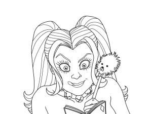 Harley Quinn boyama sayfası,  coloring page, Komik Harley Quinn, 